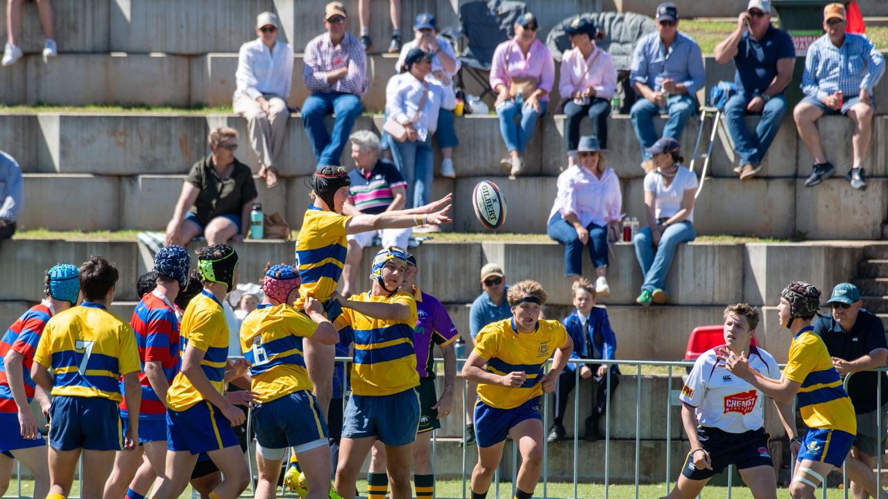 Downlands 15A vs TGS 15A. 2024 O'Callaghan Cup day at Downlands College. Photo by Nev Madsen