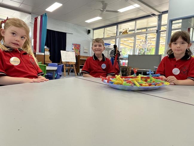 Students at Tinana State School for their first day of prep.