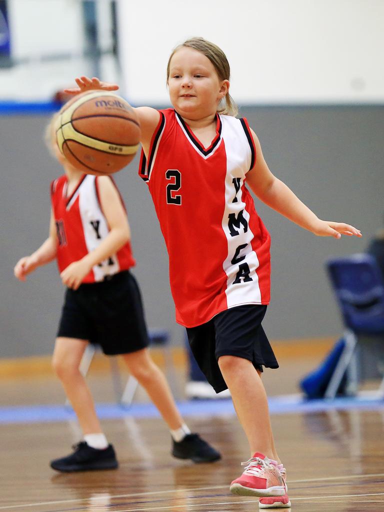 Rovers v YMCA. Under 10s junior basketball at Geelong Arena courts on Saturday morning. Picture: Alan Barber