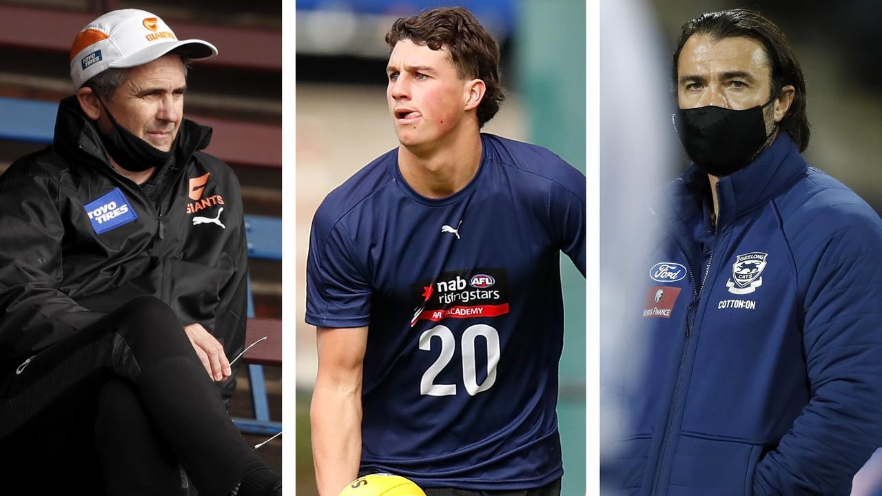 AFL Draft Whispers: Leon Cameron, Finn Callaghan and Chris Scott.