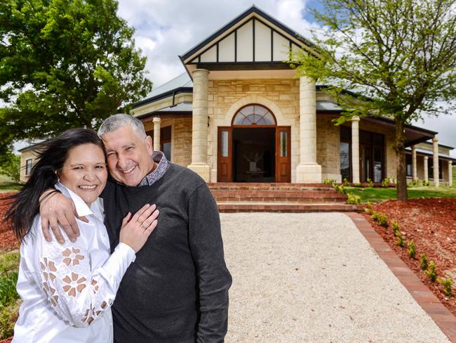 Paul and Nicky Maiolo at their Chain of Ponds home they are selling, 28th October 2022. Picture: Brenton Edwards