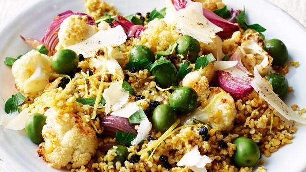 Freekeh and roast cauliflower salad.