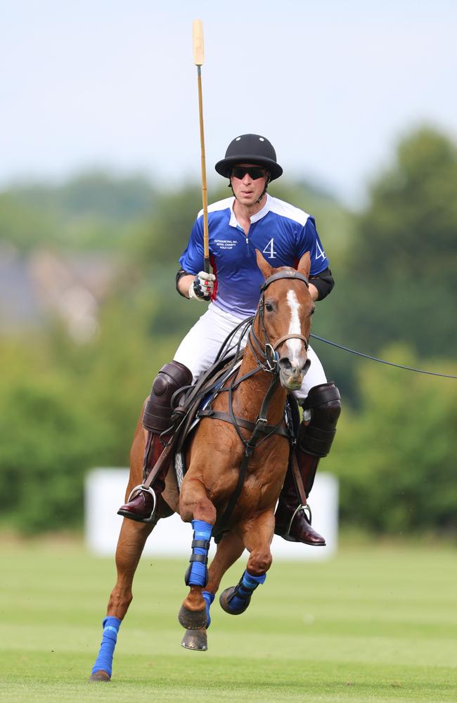 When he isn’t taking part in charity polo games, William works with Kate to make the monarchy seem like a useful outfit. Picture: Chris Jackson/Getty Images for TGI Sport