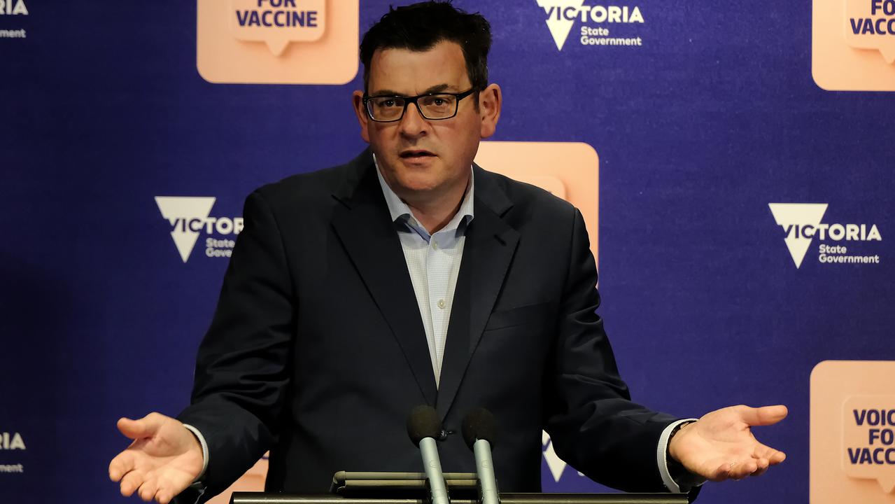 Victorian Premier Daniel Andrews said the government was working to deliver the inquiry’s recommendations. Picture: NCA NewsWire / Luis Enrique Ascui