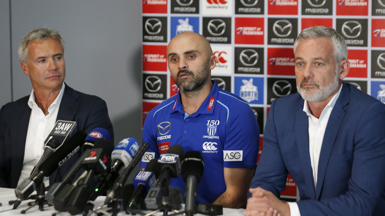 North Melbourne chairman Ben Buckley has written to members. Photo: Darrian Traynor/Getty Images.