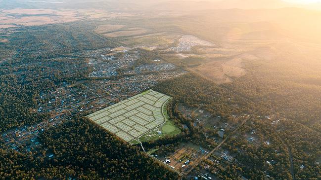 A map showing where Pebble Creek will be built at Greater Flagstone. 