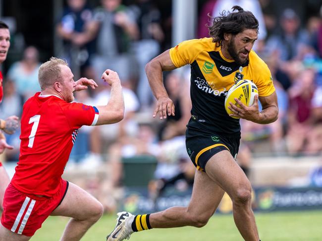 WA captain and fullback Kainoa Gudgeon in action for the WA state side. Picture: NRL WA