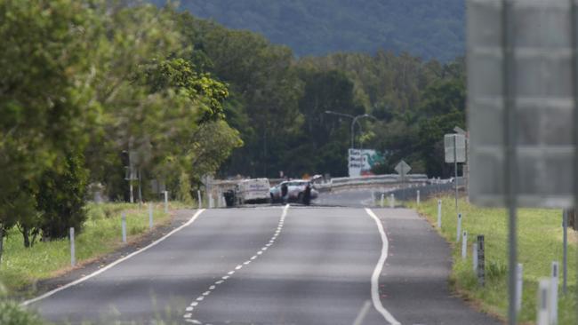 The scene of the incident just north of Cairns Airport. Picture: Stewart McLean