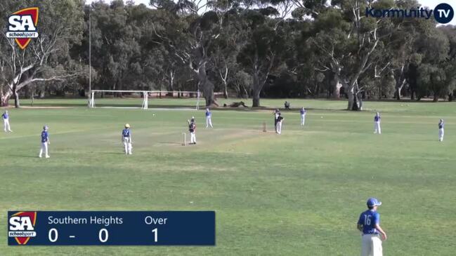 Replay: Airport v Southern Heights (Div 1 boys) - School Sport SA Sapsasa Cricket Carnival Day 2