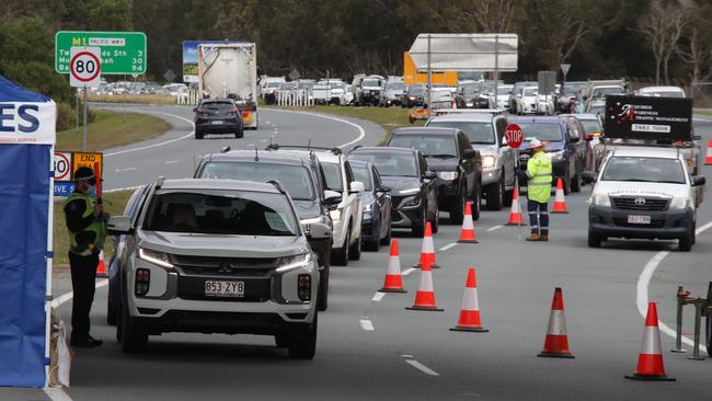 Traffic queuing on the Gold Coast Highway. Picture: Glenn Hampson