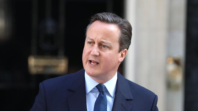 British Prime Minister David Cameron resigns on the steps of 10 Downing Street on June 24, 2016 in London, England. Picture: Dan Kitwood/Getty Images.