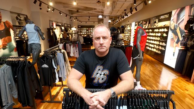 Nike Rundle Mall store owner Shannon Aistrope is frustrated with the increase in crime. Picture: Kelly Barnes