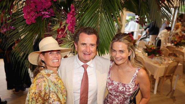 Matilda Keenan, Tim Keenan and Katie Finney at the Magic Millions Race Day 2025 at Gold Coast Turf Club for Gold Coast at Large. Picture, Portia Large.