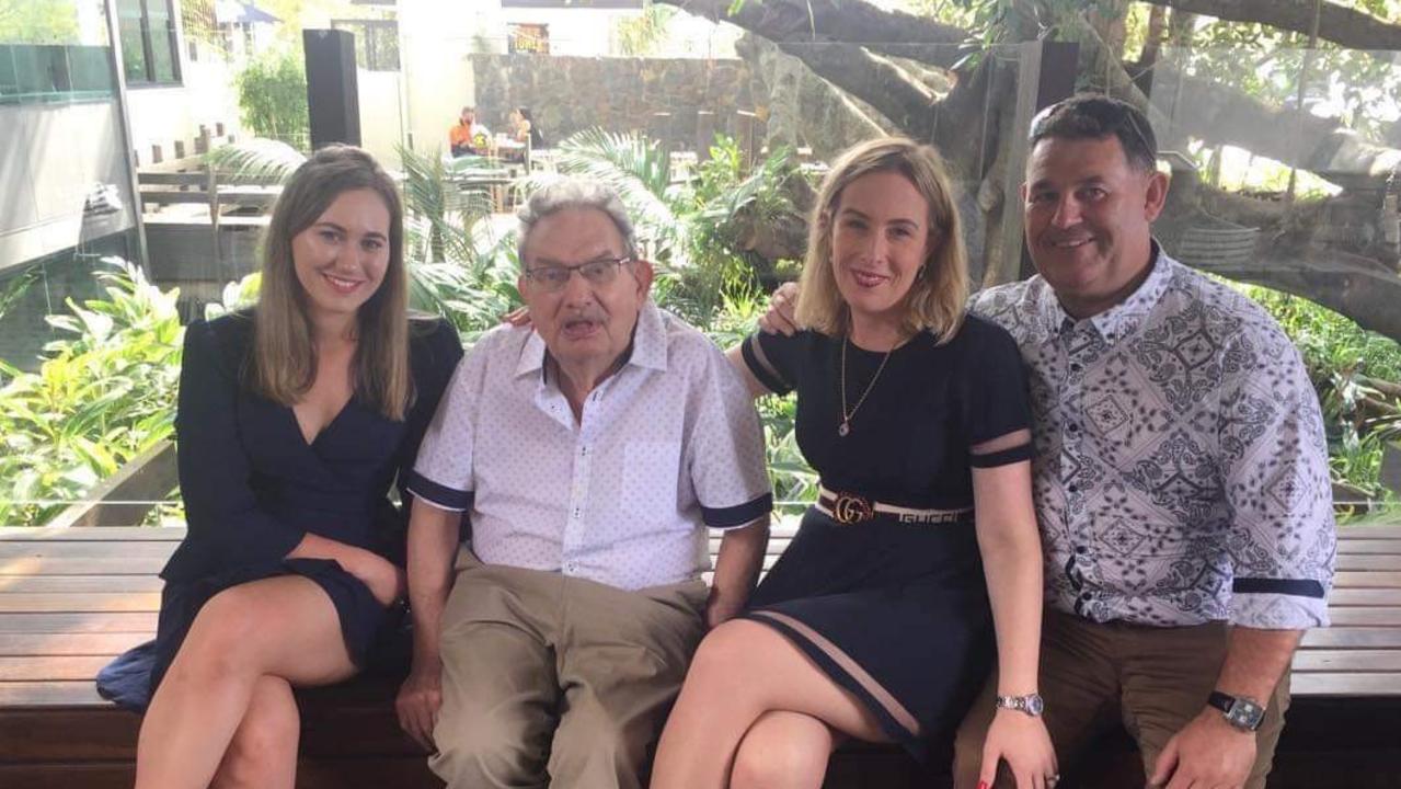 The Enwright family have donated $1000 to Singleton crash victims. Pictured here before the accident, Kylee Enwright (second from right) with (from left) stepdaughter Jacinda Enwright, father-in-law Rodney Enwright and husband Paul Enwright. Picture: Supplied