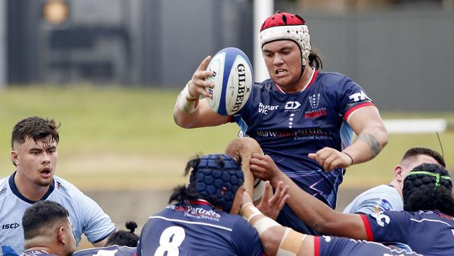 Xander Iosefo for the Melbourne Rebels. Picture: John Appleyard.