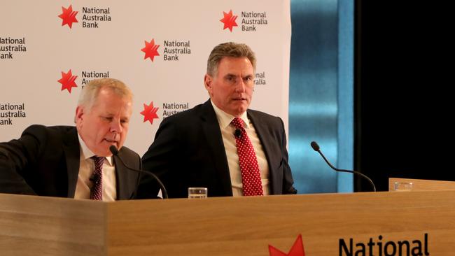 NAB chairman Philip Chronica and CEO Ross McEwan. Picture: Stuart McEvoy.