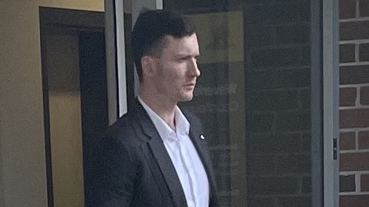 Justin Doyle leaving court. Photo: Bianca Healey.