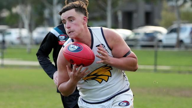 Riley Powell in action for Whittlesea. Picture: George Sal