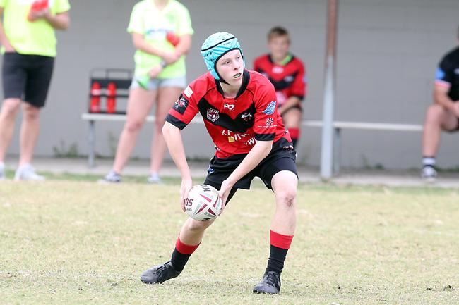 A Rugby League Gold Coast junior gala day at Burleigh Bears Junior Rugby League Club. Under 14s. Mudgeeraba vs Helensvale. 5 September 2021 Miami Picture by Richard Gosling