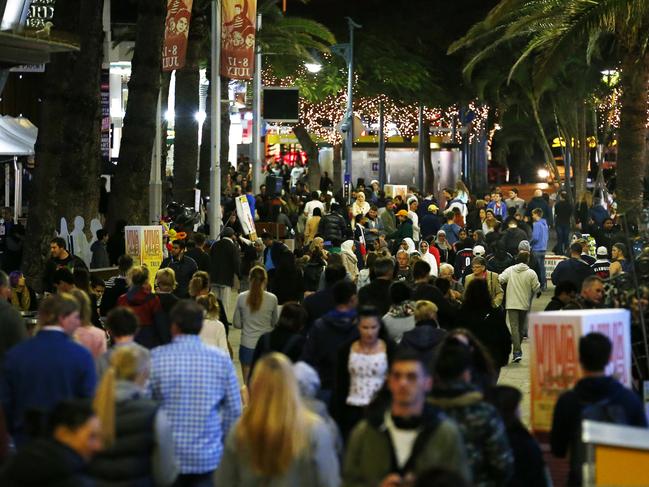 HOLD - CONTACT BRISBANE BEFORE USE -  Nightlife in Surfers Paradise 15 July 2016  For : Courier Mail  Journo : Chris HonneryCavill Avenue at 9pmPhotograph : Jason O'Brien