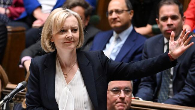 It’s all over for Liz Truss. Picture: AFP