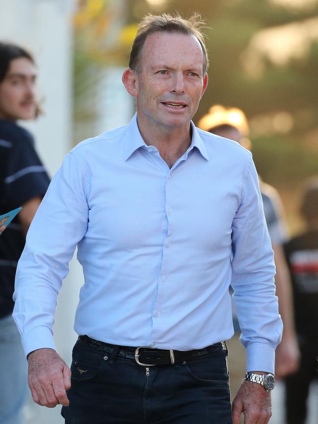 Tony Abbott at Queenscliff Surf Club. Picture: Tim Hunter.