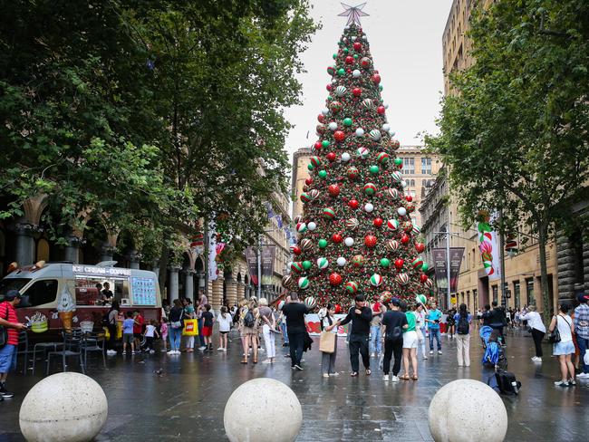 A Christmas tree in Martin Place. Picture: NCA Newswire/ Gaye Gerard