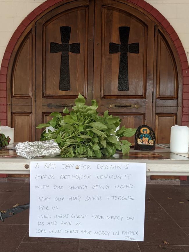 St. Nicholas Greek Orthodox Church was closed for its Sunday service on November 21. Picture: Zizi Averill