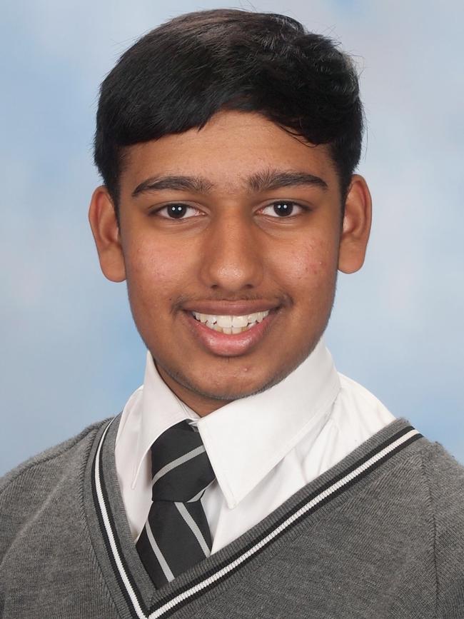 Mihir Doshi, 17, Adelaide High School. Picture: Supplied