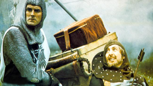 John Cleese and Eric Idle in the 1975 film Monty Python and the Holy Grail. Picture: Moviestore Collection