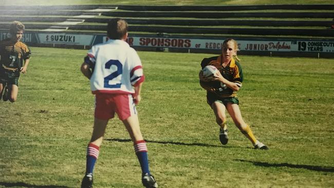 Ali Brigginshaw in action for Met West in the 2000 Qld Primary Schools carnival.