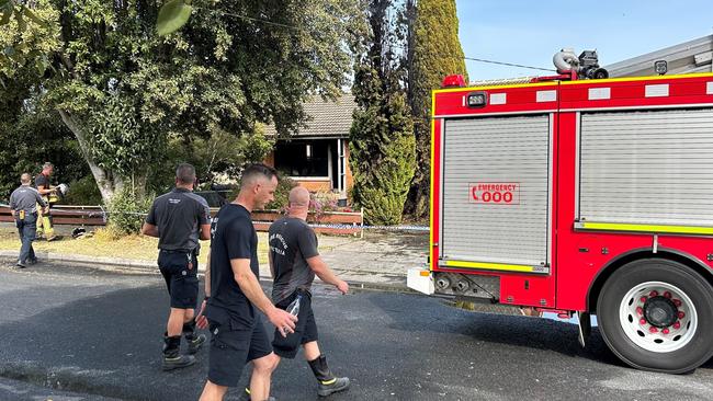 A 29-year-old has been flown to hospital after a house fire in Corio on Thursday. Picture: Brad Fleet