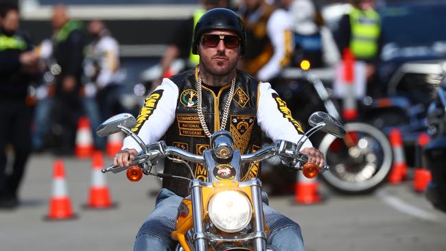 NSW-based bikie Allan Meehan is fighting to remain national president of the Comanchero bikie gang. Picture: Craig Hughes