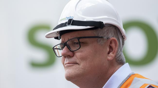 Former prime minister Scott Morrison inherited the Snowy 2.0 project from Malcolm Turnbull in 2021, four years after it was first billed. Picture: NCA NewsWire/Martin Ollman