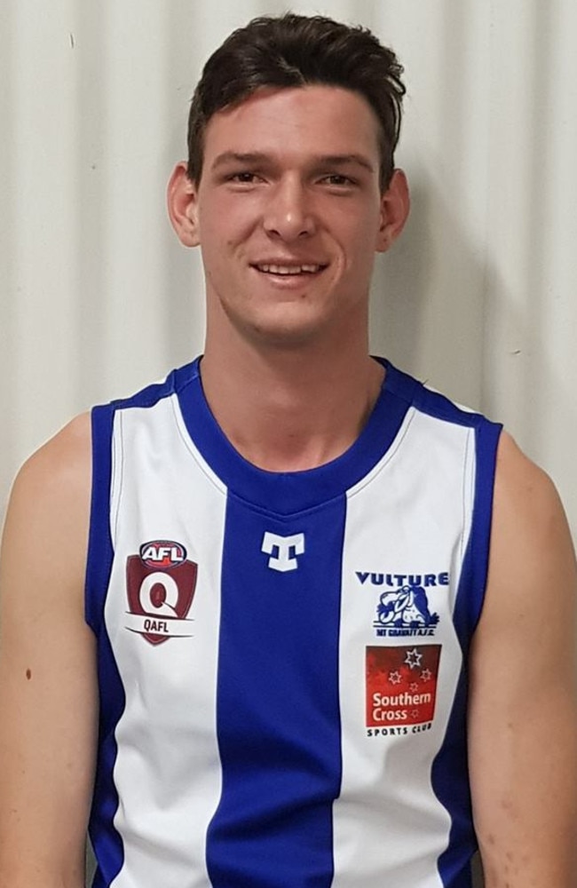 Mt Gravatt Vultures player Jared Hayne, 21, was killed in a car crash on Saturday in the Gladstone Region. 