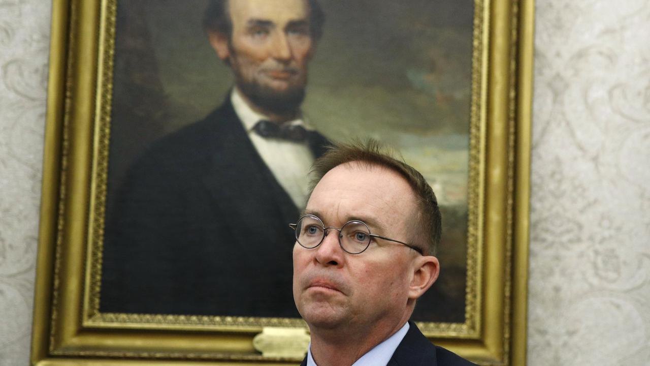 Democrats want President Trump’s Acting chief of staff Mick Mulvaney to testify. Picture: AP