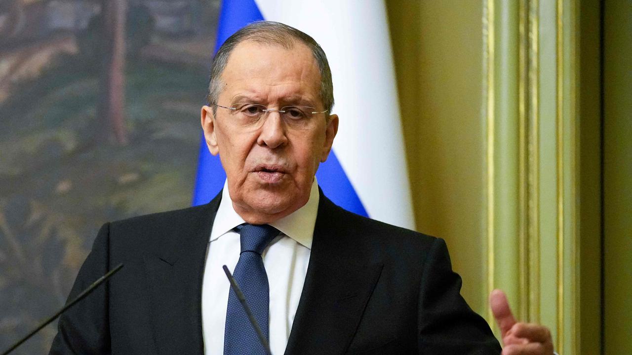 Russian Foreign Minister Sergei Lavrov warned of the “real” threat of World War III breaking out. Picture: Alexander Zemlianichenko / Pool / AFP.