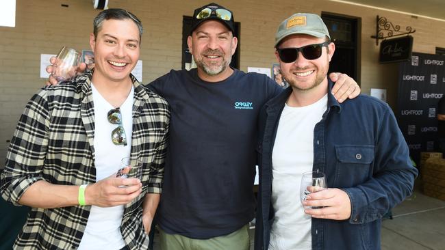 Tinamba Food and Wine Festival — Paul, Andrew and Lewis. Picture: David Smith