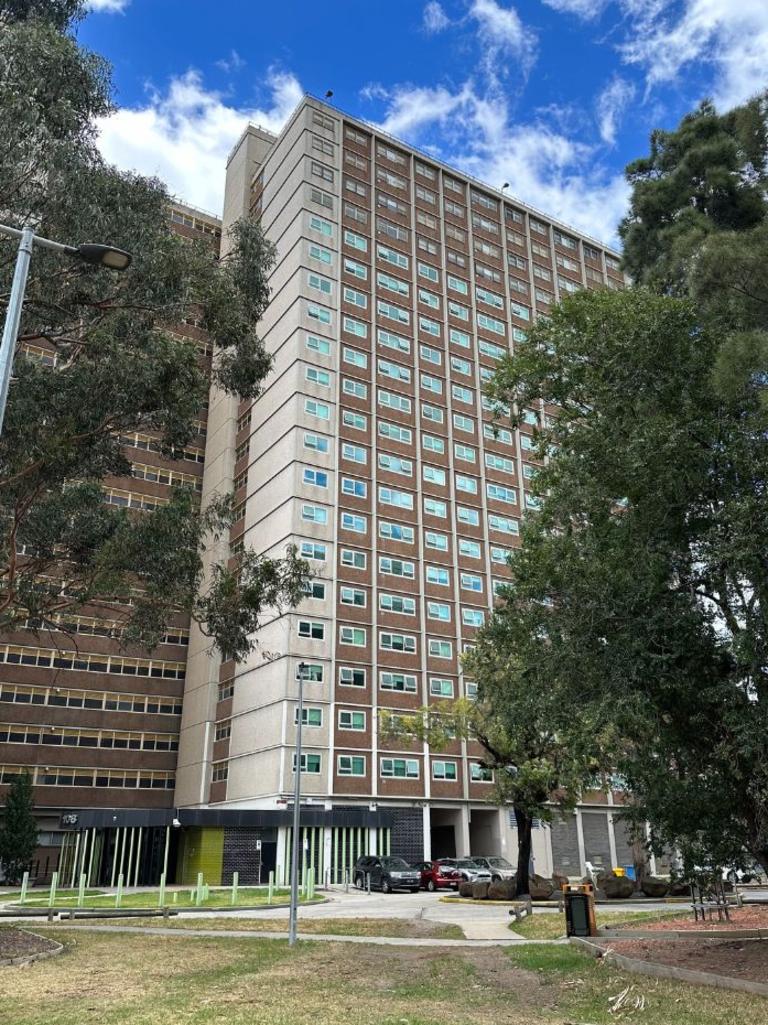 One of several high-rise housing commission buildings located near the facility. Picture: news.com.au