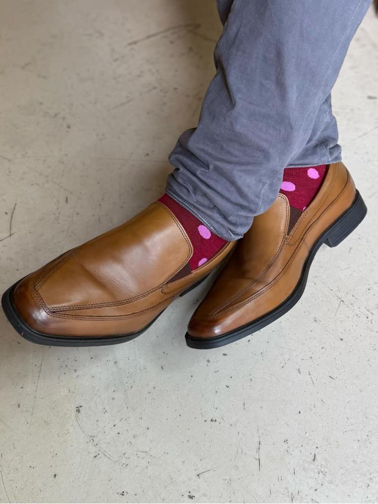 Clarks Tilden Loafers in Dark Tan Leather. Picture: Troy Nankervis