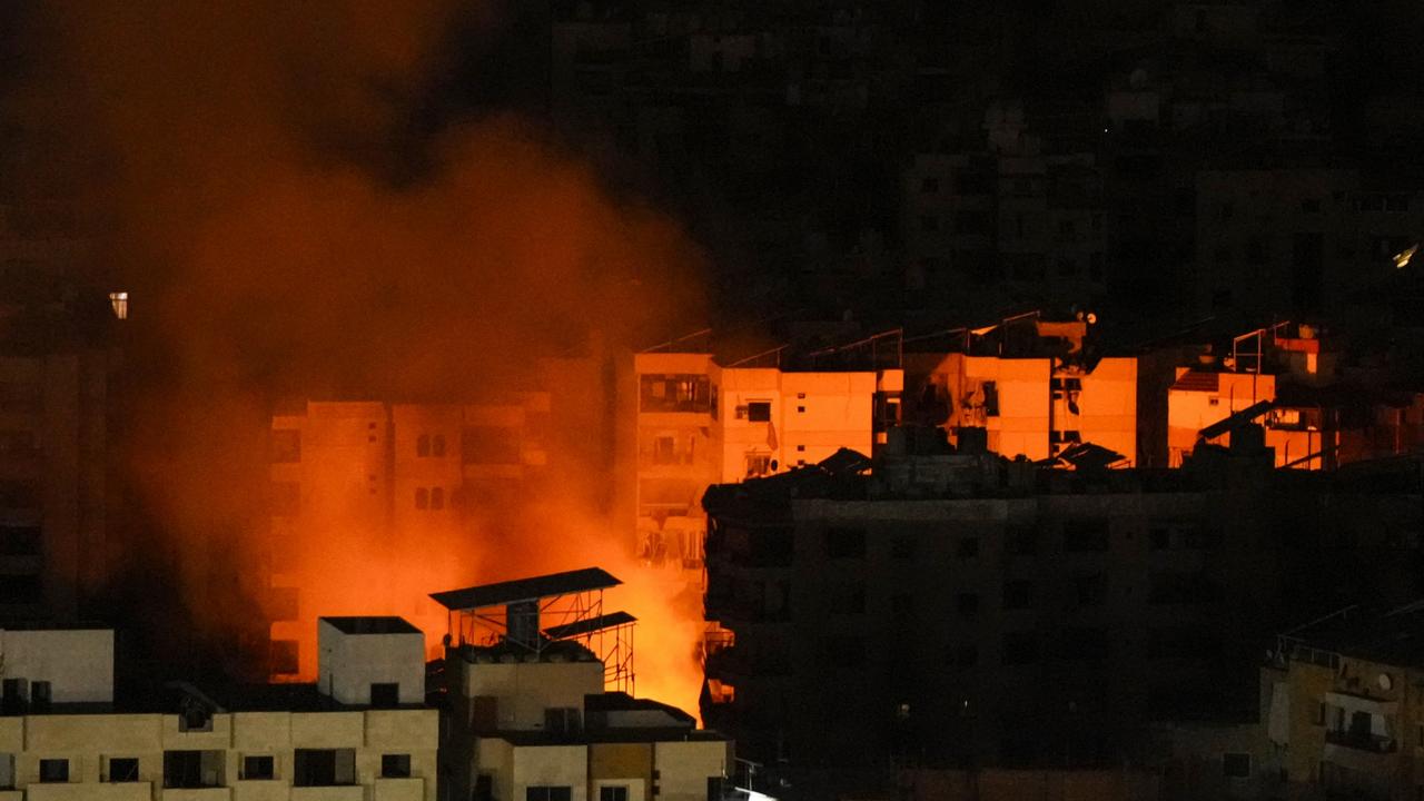 Fire in a part of Beirut. Picture: Hassan Ammar