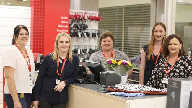 Target Country Murwillumbah staff Maree Higgins, Lucy Booth, Kim Fuller, Alyssa Stavar and manager Tracy Marsden. The store will be open for business for the final time on Saturday, January 30. Picture: Liana Boss