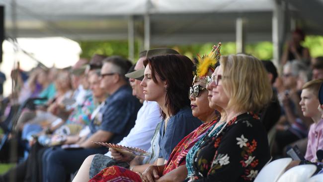 Darwin City Council representatives at the 81st commemoration of the Bombing of Darwin held at the cenotaph on the esplanade. Picture: (A) manda Parkinson