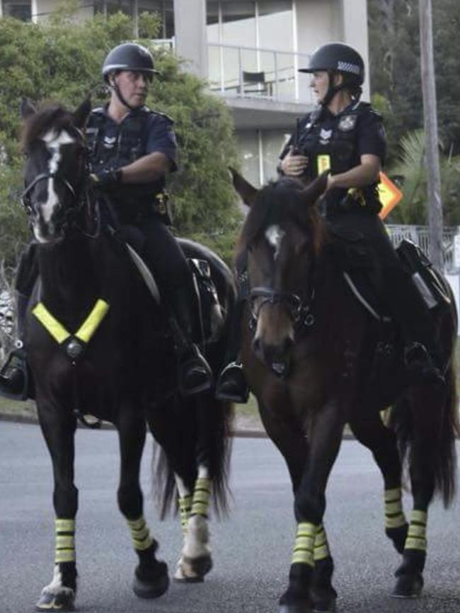 Slain police officer Senior Constable David Masters with best friend and work colleague Senior Constable Natalie Lewis-Grofski. Picture: Supplied.