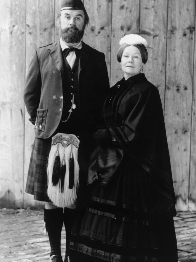 Judi Dench as Queen Victoria, with Billy Connolly as John Brown, in the 1997 film Mrs Brown. Picture: Supplied