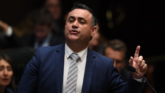 NSW Deputy Premier John Barilaro during question time. Picture: AAP