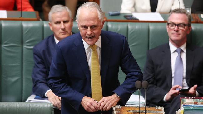 PM Malcolm Turnbull during Question Time. Picture: Kym Smith.