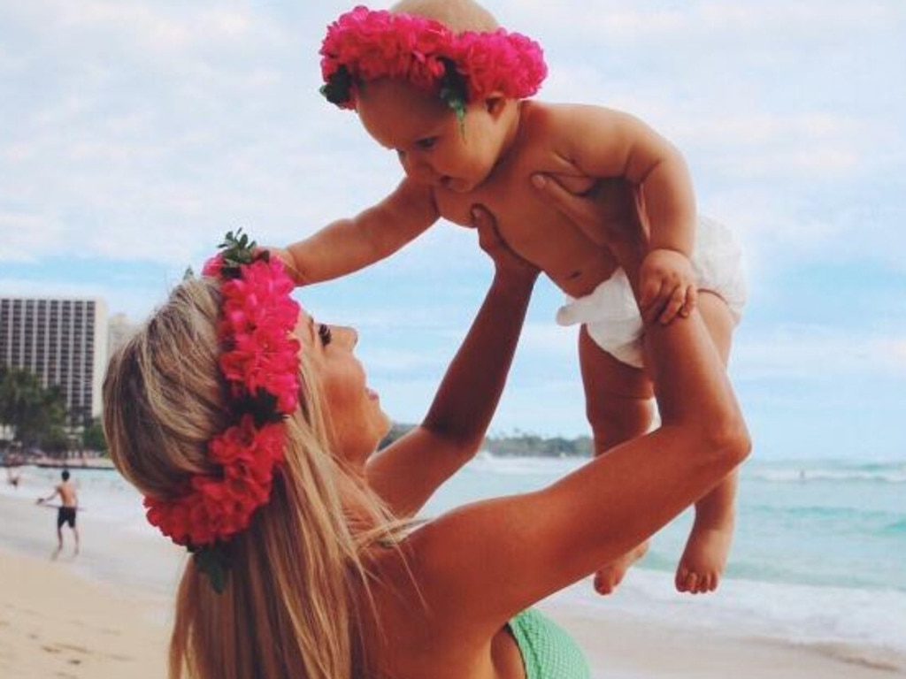 Hannah Polites with daughter Evaliah