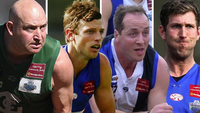 Some the YVMDFL’s finest: Craig Clarke, Jarrod Bayliss, Liam Barnard and Robbie Ross