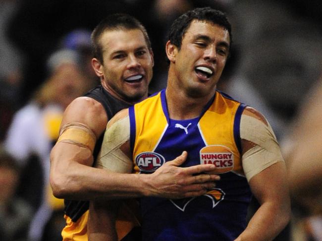 Daniel Kerr and Ben Cousins playing for West Coast.